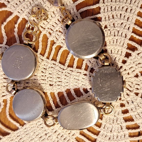 Elegant vintage timepiece watches recreated into a whimsical bracelet. - Picture 10 of 10